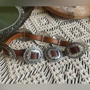 Brighton leather concho belt